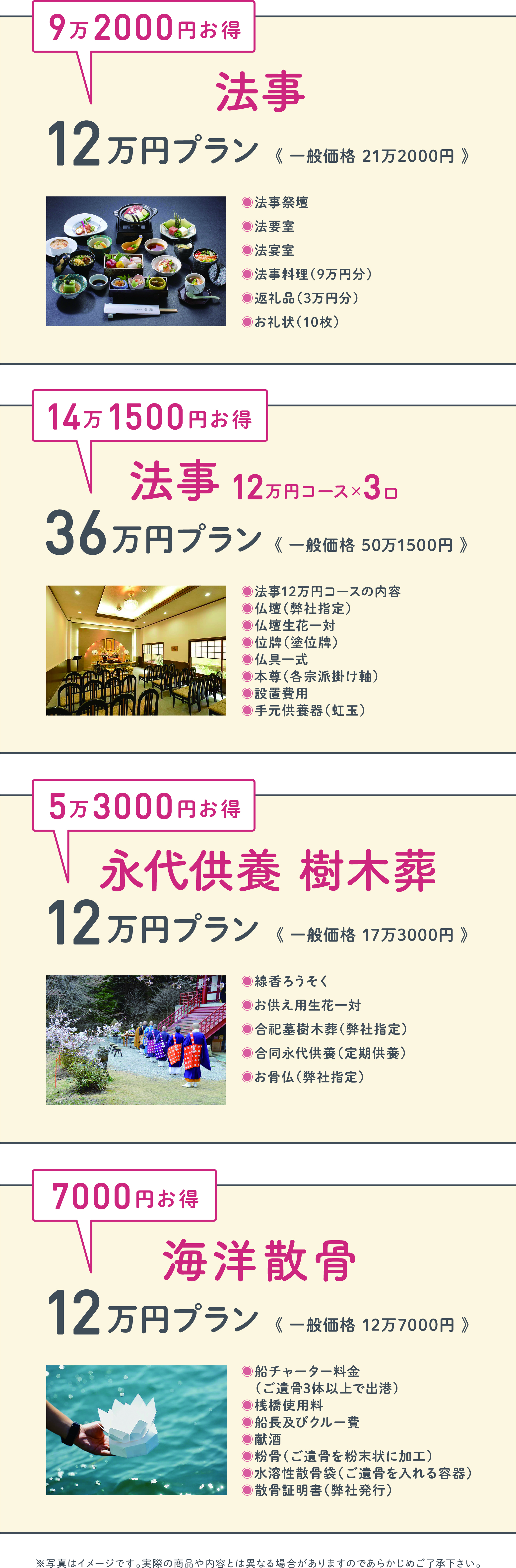 ご葬儀後サービス内容